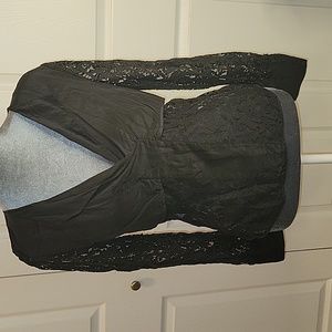 Bcbg Black Lace Blouse